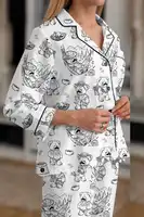 Pijama en Seda para Dama – Ref. Osito en Antioquia (Fondo Blanco)