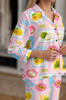 Pijama en Seda para Dama – Ref. Frutas Tropicales