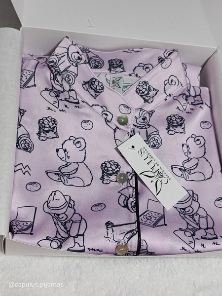 Pijama Formal en Seda Ligera para Dama – Ref. Rufito en Boyacá (Lila)