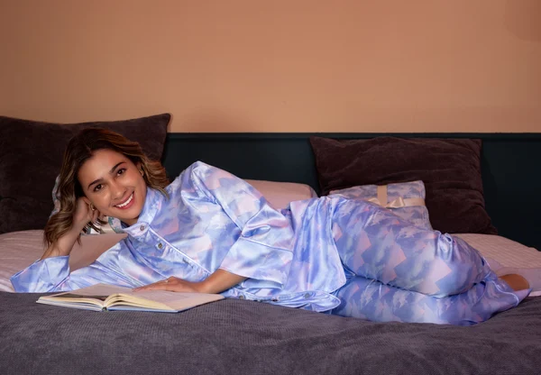 Pijama Formal en Seda para Dama – Ref. Nevado
